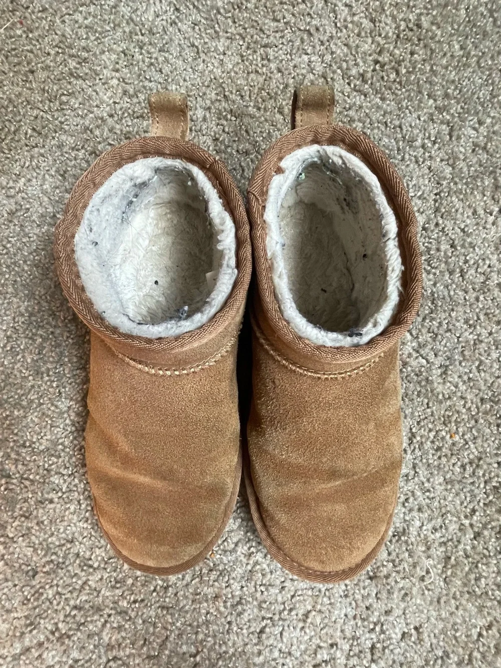 Dream Pairs Tan Suede Winter Pull-On Boots with Cozy Lining